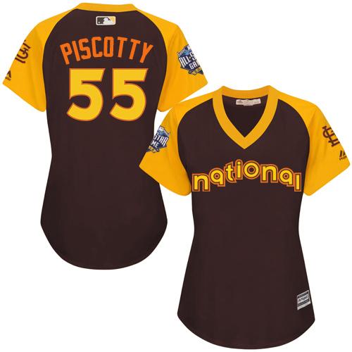 Cardinals #55 Stephen Piscotty Brown 2016 All-Star National League Women's Stitched MLB Jersey Cardinals #55 Stephen Piscotty Brown 2016 All-Star National League Women's Stitched MLB Jersey