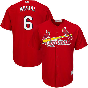Cardinals #6 Stan Musial Red Cool Base Stitched Youth MLB Jersey Cardinals #6 Stan Musial Red Cool Base Stitched Youth MLB Jersey