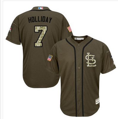 Cardinals #7 Matt Holliday Green Salute to Service Stitched MLB Jersey Cardinals #7 Matt Holliday Green Salute to Service Stitched MLB Jersey