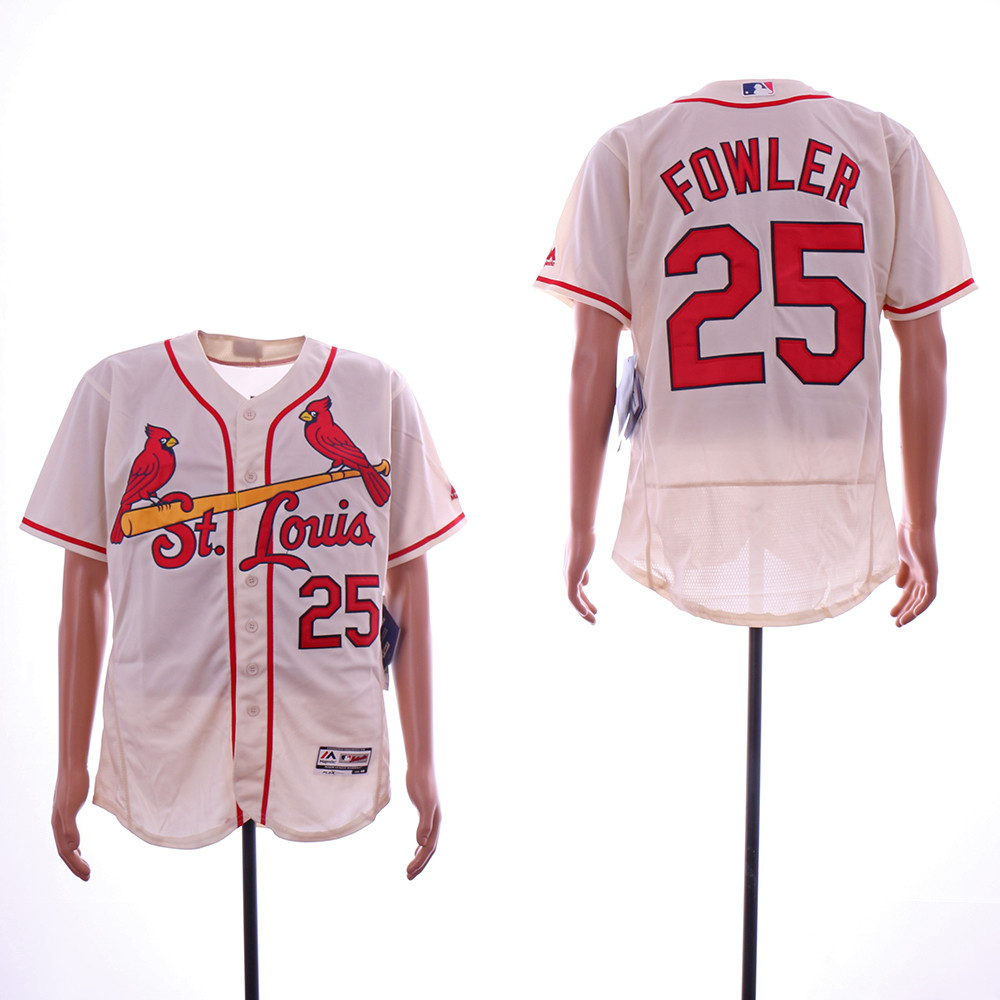 Cardinals 25 Dexter Fowler Cream Flexbase Jersey Cardinals 25 Dexter Fowler Cream Flexbase Jersey