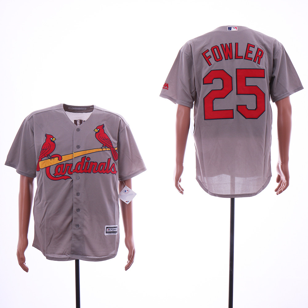 Cardinals 25 Dexter Fowler Gray Cool Base Jersey Cardinals 25 Dexter Fowler Gray Cool Base Jersey