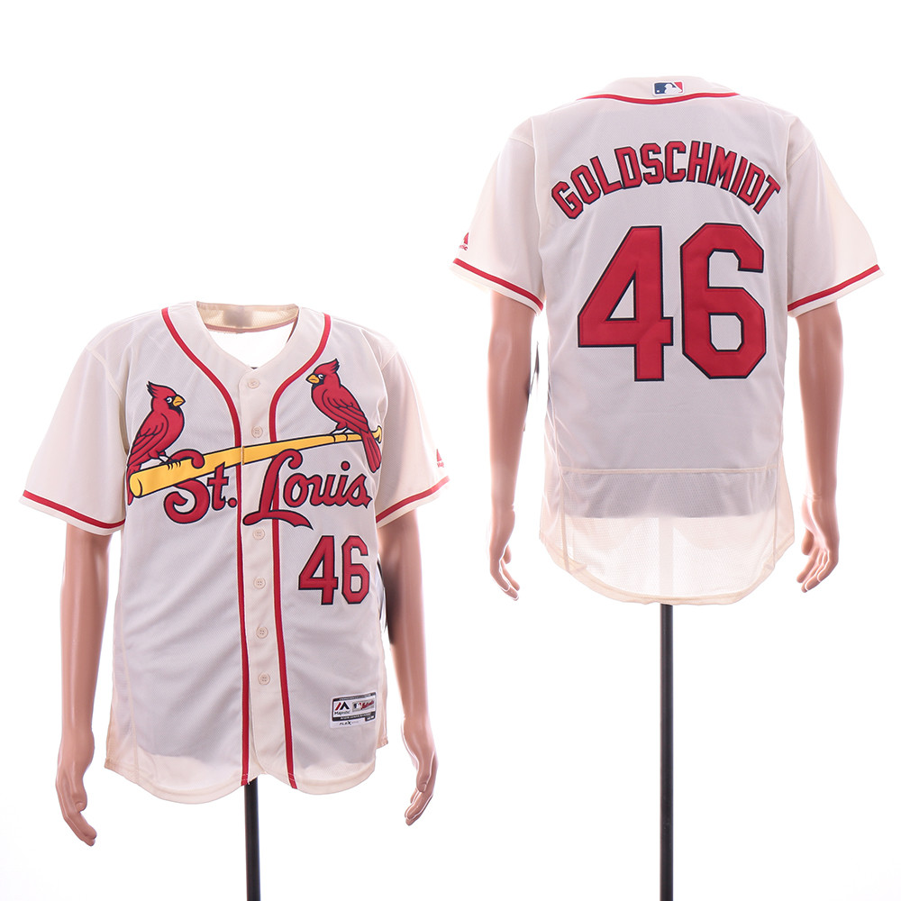 Cardinals 46 Paul Goldschmidt Cream Flexbase Jersey