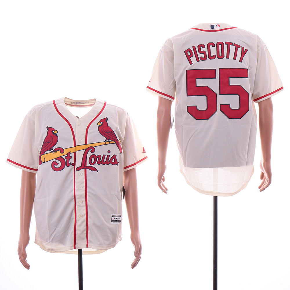 Cardinals 55 Stephen Piscotty Cream Cool Base Jersey Cardinals 55 Stephen Piscotty Cream Cool Base Jersey