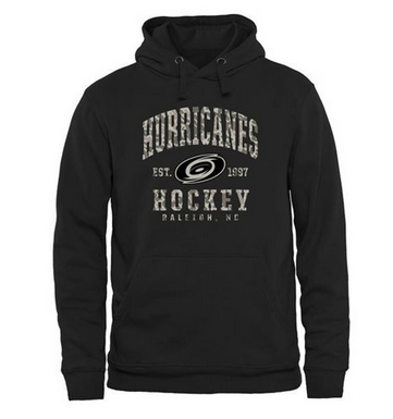 Carolina Hurricanes Camo Stack Pullover Hoodie Black