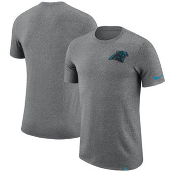 Carolina Panthers Nike Marled Patch T-Shirt - Heathered Gray