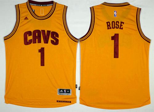 Cavaliers #1 Derrick Rose Gold Alternate Stitched NBA Jersey Cavaliers #1 Derrick Rose Gold Alternate Stitched NBA Jersey