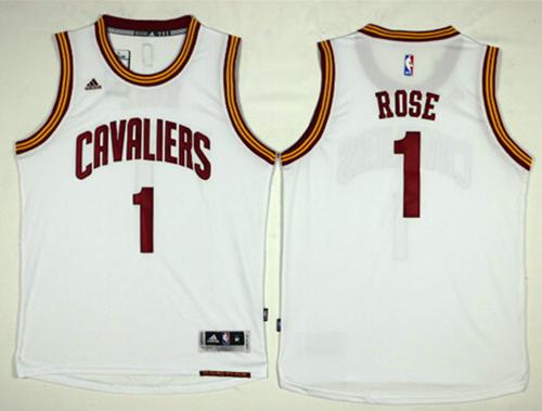 Cavaliers #1 Derrick Rose White Home Stitched NBA Jersey Cavaliers #1 Derrick Rose White Home Stitched NBA Jersey