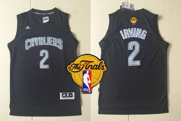 Cavaliers #2 Kyrie Irving Black Diamond Fashion The Finals Patch Stitched NBA Jersey Cavaliers #2 Kyrie Irving Black Diamond Fashion The Finals Patch Stitched NBA Jersey