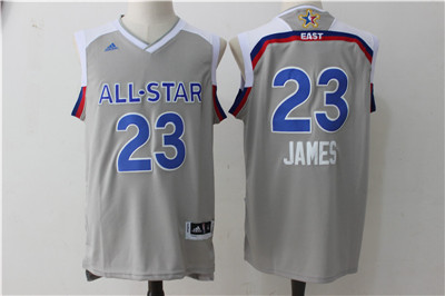 Cavaliers #23 LeBron James Gray 2017 All Star Stitched NBA Jersey