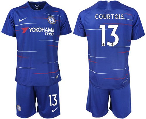 Chelsea #13 Courtois Home Soccer Club Jersey