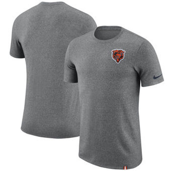 Chicago Bears Nike Marled Patch T-Shirt - Heathered Gray Chicago Bears Nike Marled Patch T-Shirt - Heathered Gray