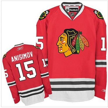 Chicago Blackhawks #15 Artem Anisimov Red Stitched NHL Jersey