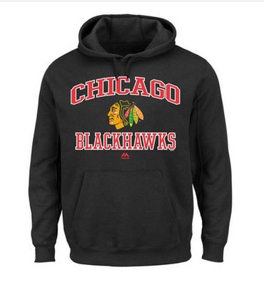 Chicago Blackhawks Majestic Heart & Soul Hoodie Black