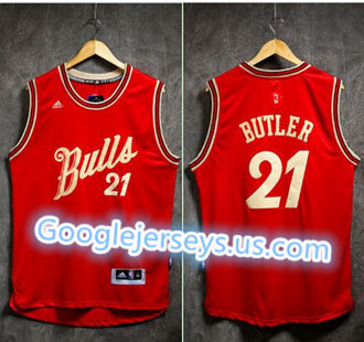 Chicago Bulls #21 Jimmy Butler Red 2015-2016 Christmas Day Stitched NBA Jersey