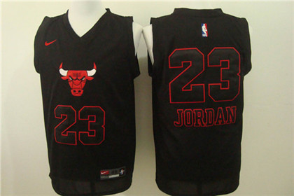 Chicago Bulls #23 Michael Jordan Black Men's Stitched NBA Jersey -4 Chicago Bulls #23 Michael Jordan Black Men's Stitched NBA Jersey -4
