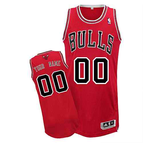 Chicago Bulls Custom Red Road Jersey