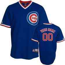 Chicago Cubs Blue M&N Man Custom Jerseys