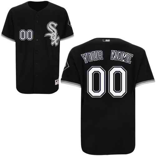 Men's Chicago White Sox Majestic Alternate Black FlexBase Authentic Collection Custom Jersey