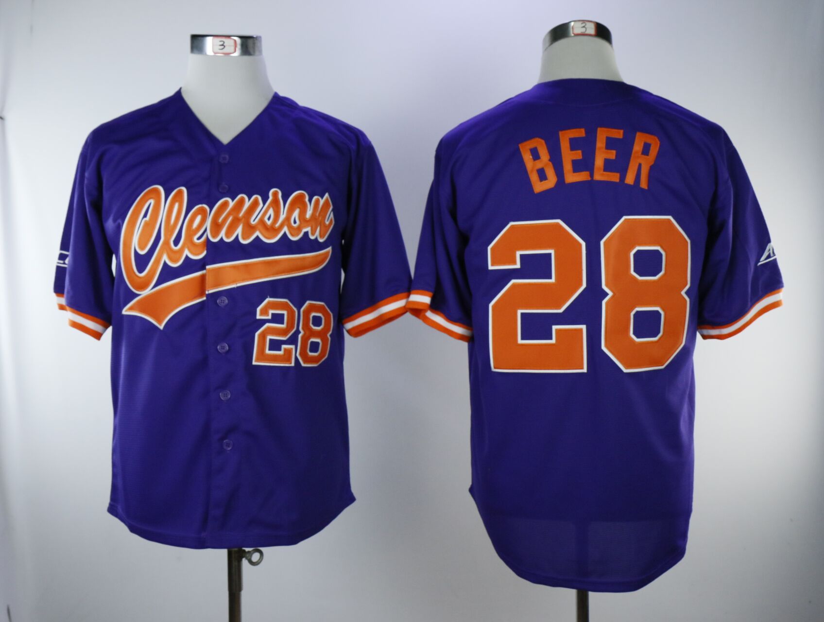 Clemson Tigers #28 Seth Beer Purple College Baseball Jersey Clemson Tigers #28 Seth Beer Purple College Baseball Jersey