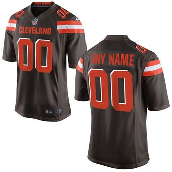 Cleveland Browns Nike Custom Game Jersey - Brown
