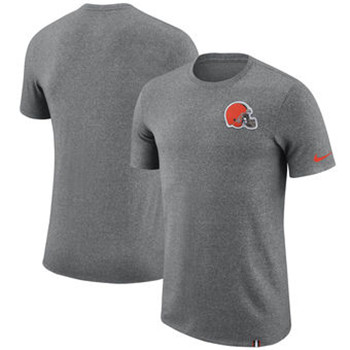 Cleveland Browns Nike Marled Patch T-Shirt - Heathered Gray