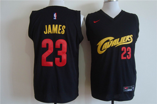 Cleveland Cavaliers #23 LeBron James Black  Men's  Stitched NBA Jersey -3