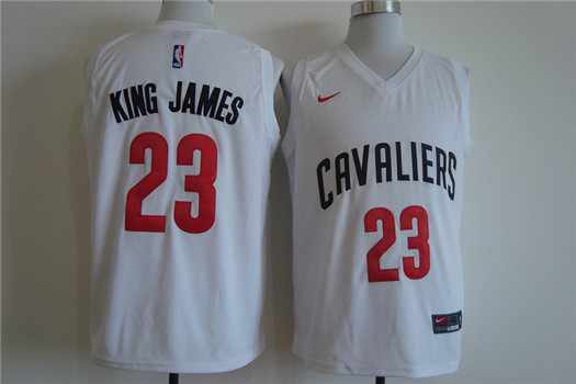 Cleveland Cavaliers #23 LeBron James White King James Stitched NBA Jersey