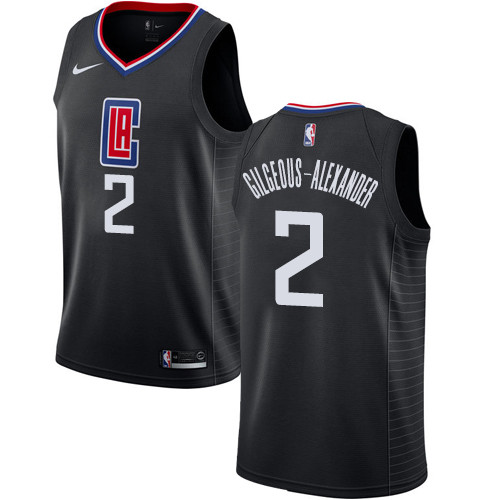 Clippers #2 Shai Gilgeous-Alexander Black Youth Basketball Swingman Statement Edition Jersey