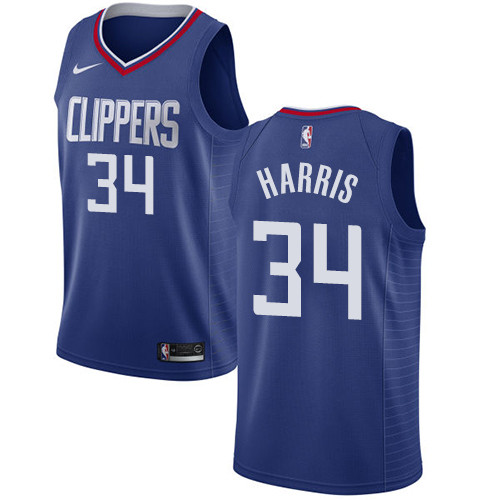 Clippers #34 Tobias Harris Blue Youth Basketball Swingman Icon Edition Jersey