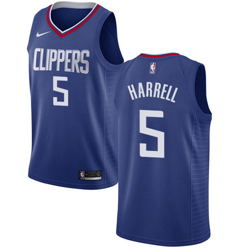 Clippers #5 Montrezl Harrell Blue Youth Basketball Swingman Icon Edition Jersey