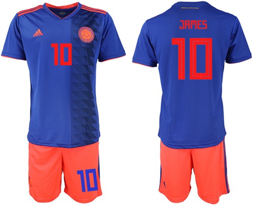 Colombia #10 James Away Soccer Country Jersey Colombia #10 James Away Soccer Country Jersey