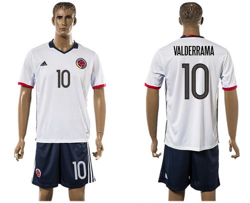 Colombia #10 Valderrama Away Soccer Country Jersey Colombia #10 Valderrama Away Soccer Country Jersey