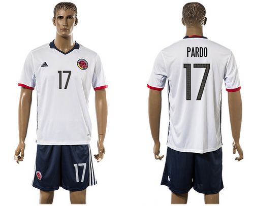 Colombia #21 Cardona Away Soccer Country Jersey