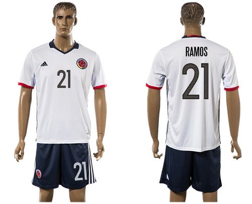 Colombia #24 Tesillo Away Soccer Country Jersey