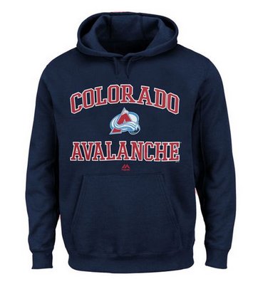 Colorado Avalanche Majestic Heart & Soul Hoodie Navy Blue