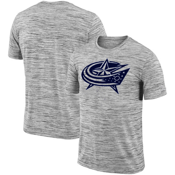 Columbus Blue Jackets 2018 Heathered Black Sideline Legend Velocity Travel Performance T-Shirt