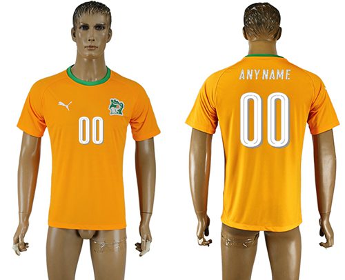 Cote d'lvoire Personalized Home Soccer Country Jersey Cote d'lvoire Personalized Home Soccer Country Jersey