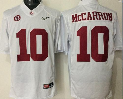 Crimson Tide #10 AJ McCarron White Limited Stitched NCAA Jersey Crimson Tide #10 AJ McCarron White Limited Stitched NCAA Jersey
