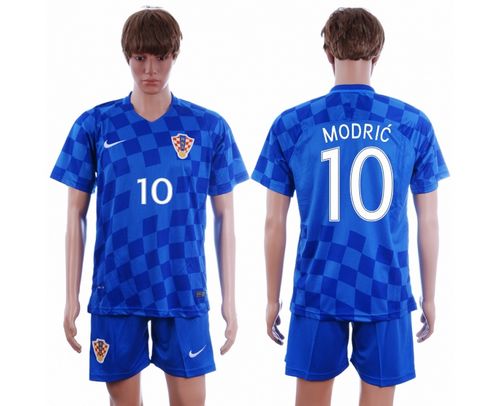 Croatia #10 Modric Away Soccer Country Jersey Croatia #10 Modric Away Soccer Country Jersey