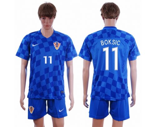 Croatia #11 Boksic Away Soccer Country Jersey Croatia #11 Boksic Away Soccer Country Jersey