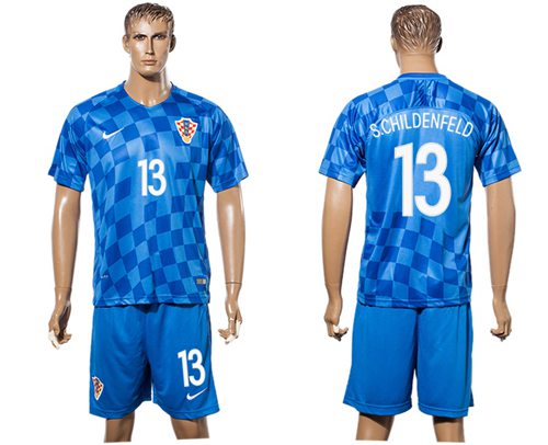 Croatia #13 S.Childenfeld Away Soccer Country Jersey Croatia #13 S.Childenfeld Away Soccer Country Jersey