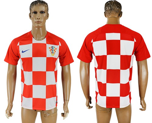 Croatia Blank Home Soccer Country Jersey Croatia Blank Home Soccer Country Jersey