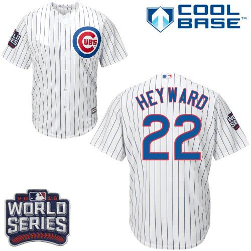Cubs #22 Jason Heyward White Home 2016 World Series Bound Stitched Youth MLB Jersey Cubs #22 Jason Heyward White Home 2016 World Series Bound Stitched Youth MLB Jersey
