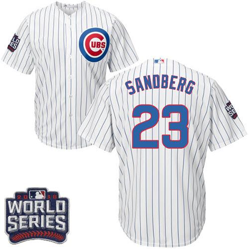 Cubs #23 Ryne Sandberg White Home 2016 World Series Bound Stitched Youth MLB Jersey Cubs #23 Ryne Sandberg White Home 2016 World Series Bound Stitched Youth MLB Jersey