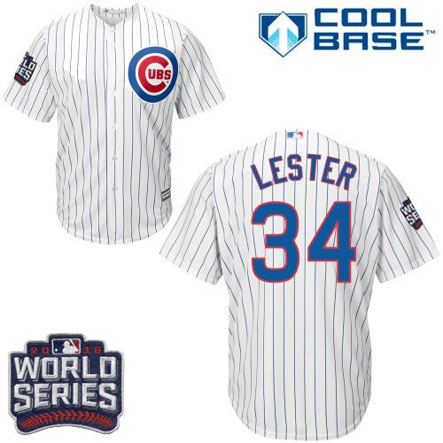Cubs #34 Jon Lester White Home 2016 World Series Bound Stitched Youth MLB Jersey Cubs #34 Jon Lester White Home 2016 World Series Bound Stitched Youth MLB Jersey