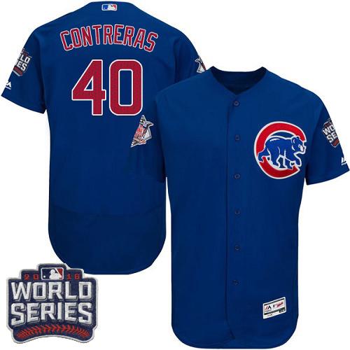 Cubs #40 Willson Contreras Blue Flexbase Authentic Collection 2016 World Series Bound Stitched MLB Jersey Cubs #40 Willson Contreras Blue Flexbase Authentic Collection 2016 World Series Bound Stitched MLB Jersey