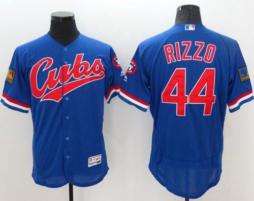 Cubs #44 Anthony Rizzo Blue Flexbase Authentic Collection 1994 Turn Back The Clock Stitched MLB Jersey