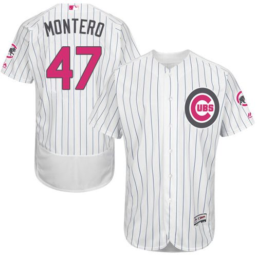 Cubs #47 Miguel Montero White(Blue Strip) Flexbase Authentic Collection 2016 Mother's Day Stitched MLB Jersey Cubs #47 Miguel Montero White(Blue Strip) Flexbase Authentic Collection 2016 Mother's Day Stitched MLB Jersey