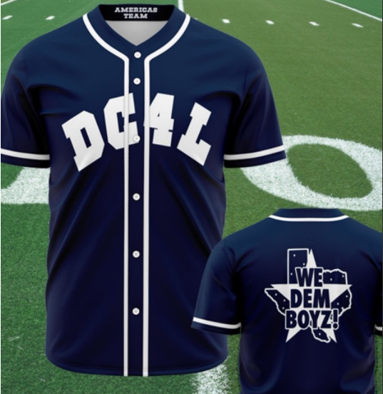 Custom DC4L We dem boyz Baseball Navy Jersey