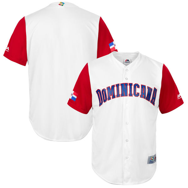 Team Dominican Republic Blank 2017 World Baseball Classic Authentic Customized Stitched MLB Jersey